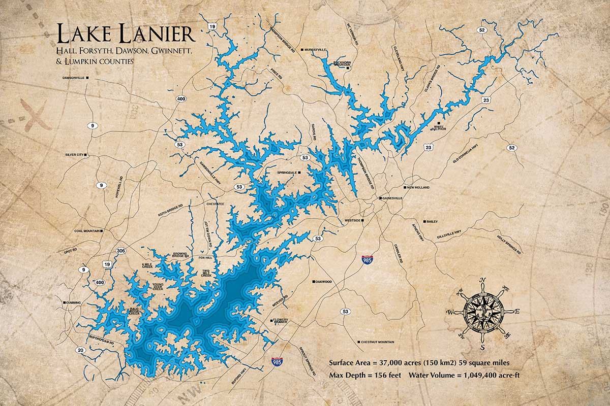 Lake Lanier Canvas Print – perdueosity